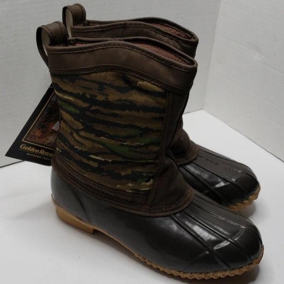 Golden Retriever Thinsulate Camo Duck Boots Sz. 6 - Picture 2 of 11